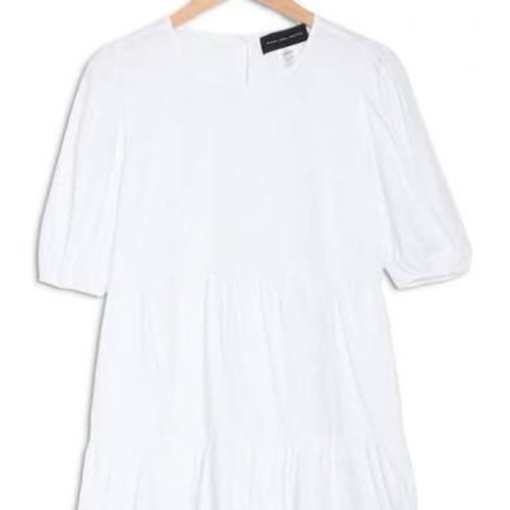 Cotton Poplin Short Sleeve Mini Dress